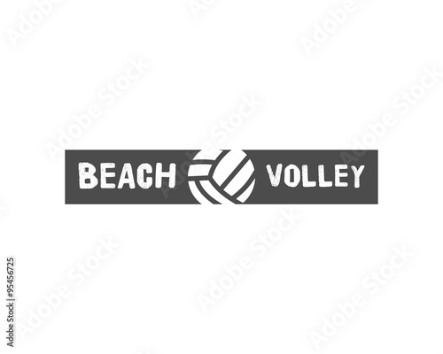 Volleyball label, badge, logo and icon. Sports insignia. Best for volley club, league competition, sport shops, sites or magazines. Use it as print on tshirt. Vector
