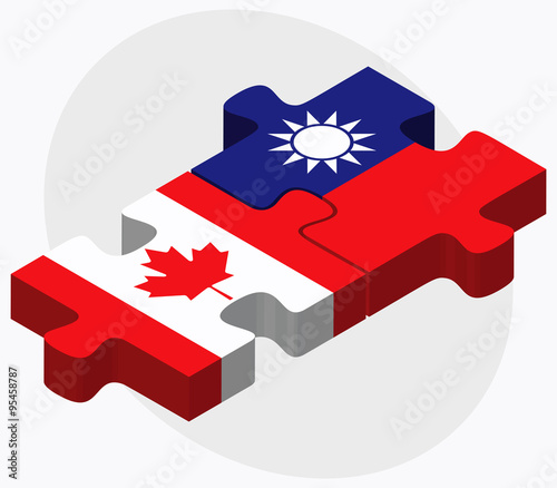 Canada and Taiwan Flags