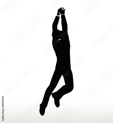 silhouette of businessman hanging