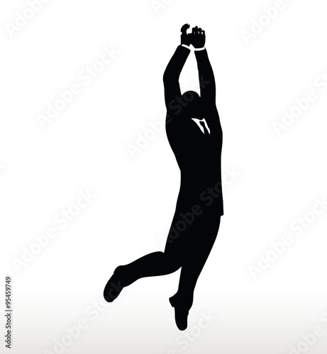 silhouette of businessman hanging