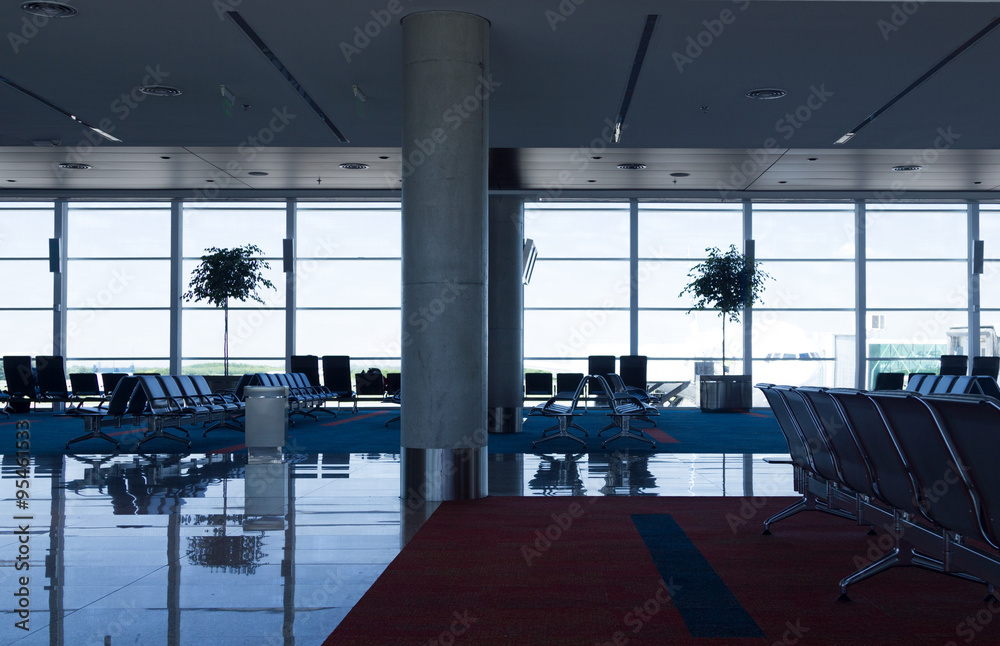 Modern airport interiors