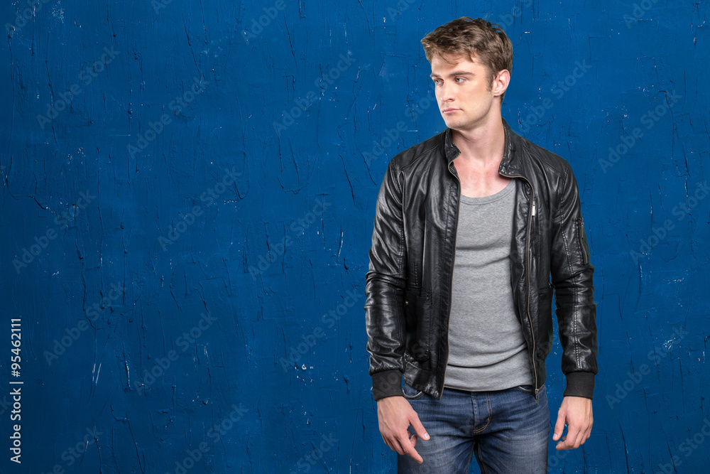 Portrait of handsome young thoughtful man Portrait of handsome young thoughtful man