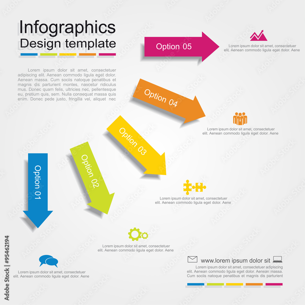 Infographic report template with place for your text. Vector
