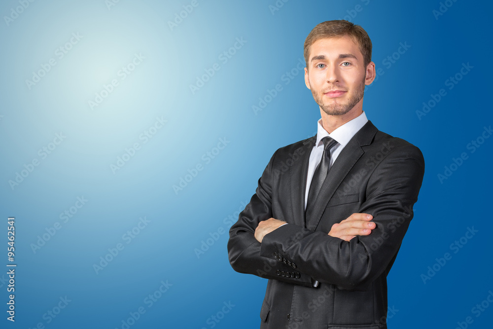 Young Businessman with his arms crossed