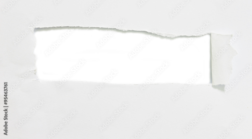 Torn paper on white background. Torn paper on white background.