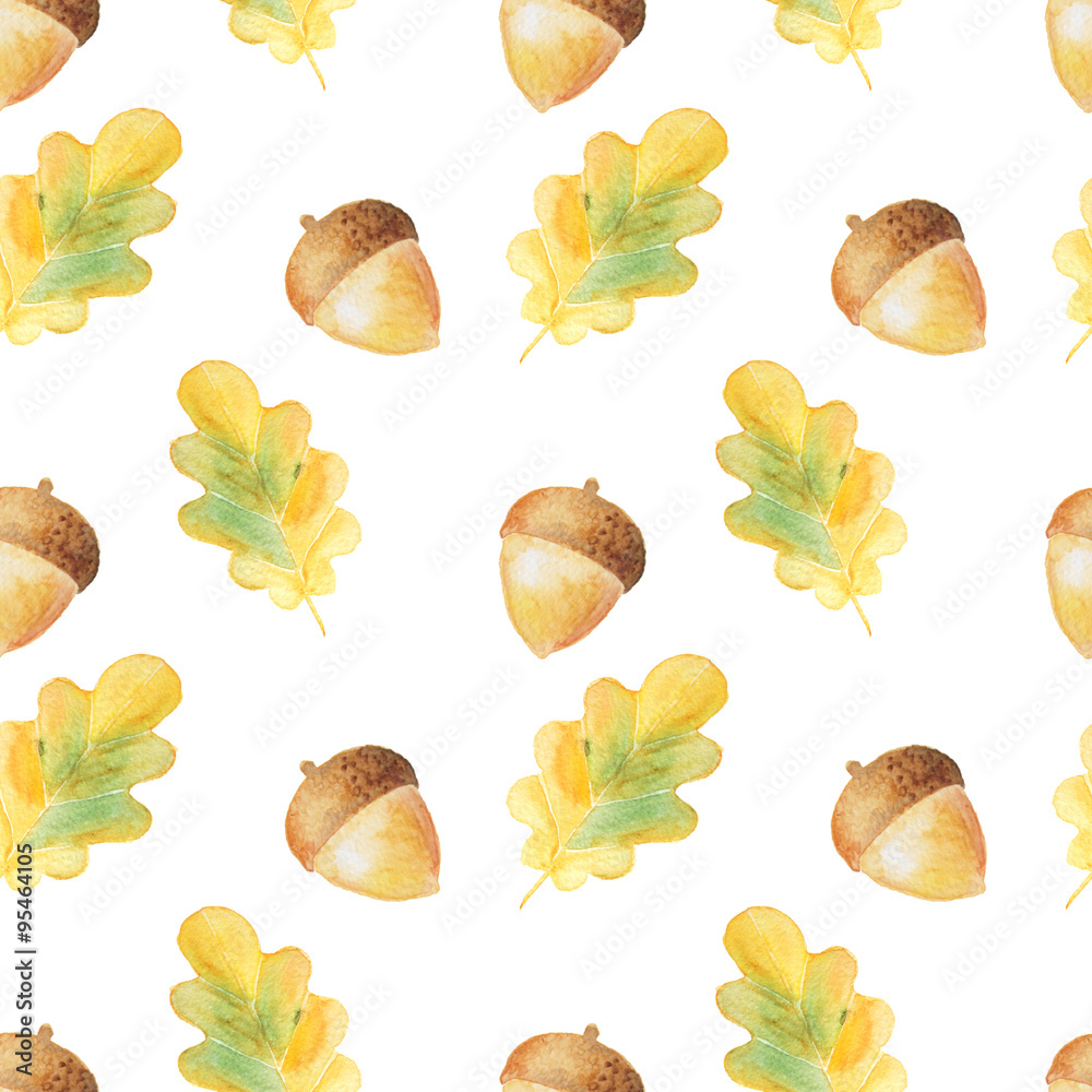 Watercolor autumn pattern Watercolor autumn pattern