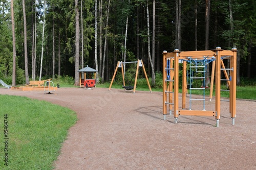 Children's Playground in the Park Meschersky. Moscow photo