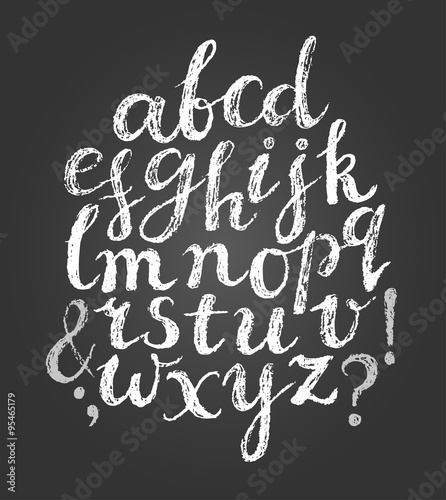 Chalk latin script font.