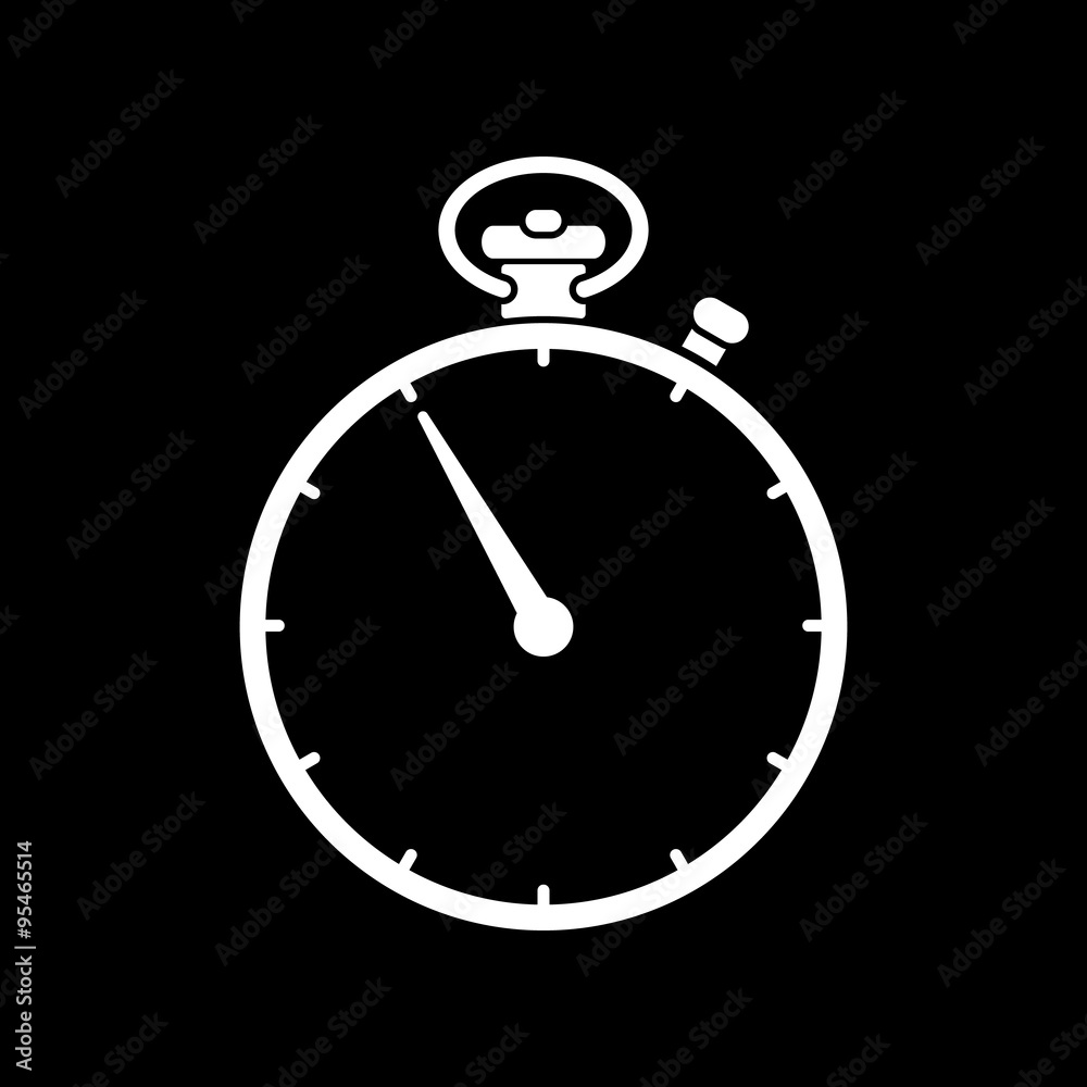 The stopwatch icon. Stopwatch symbol. Flat. Vector The stopwatch icon. Stopwatch symbol. Flat. Vector