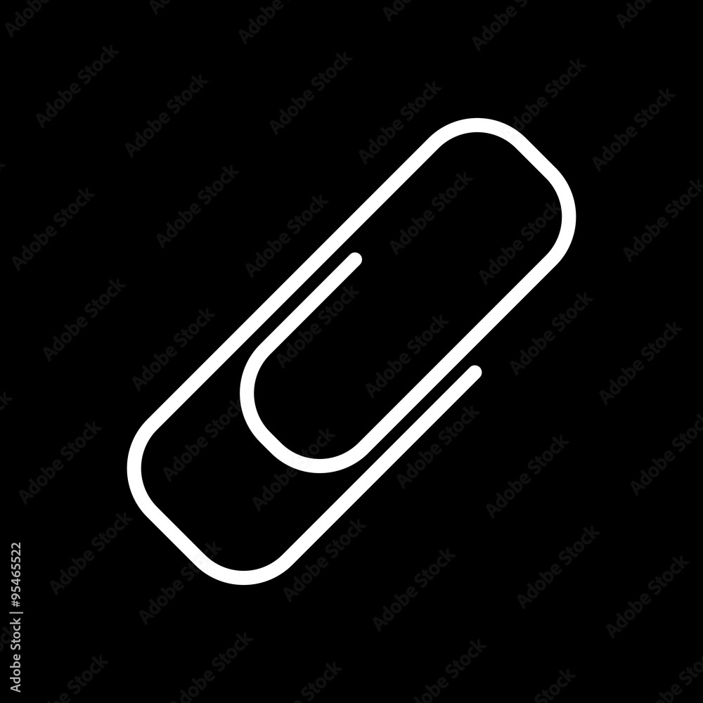 The paper clip icon. Clip symbol. Flat. Vector The paper clip icon. Clip symbol. Flat. Vector
