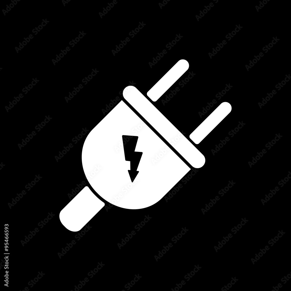 The electric plug icon. Electric Plug symbol. Flat The electric plug icon. Electric Plug symbol. Flat