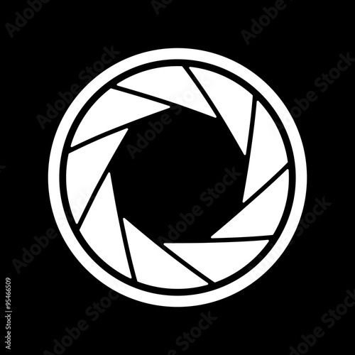 The diaphragm icon. Aperture symbol.