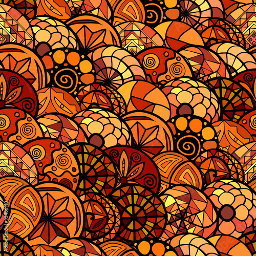 hand drawn vector ethnic seamless pattern