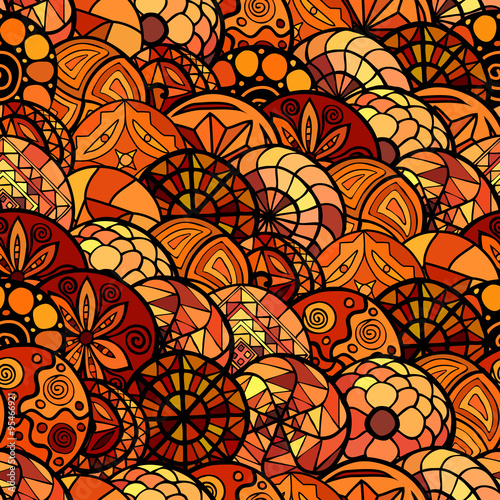 hand drawn vector ethnic seamless pattern