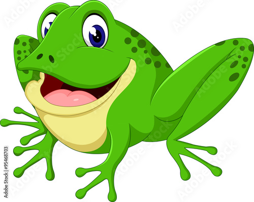 Cartoon cute frog of illustration
