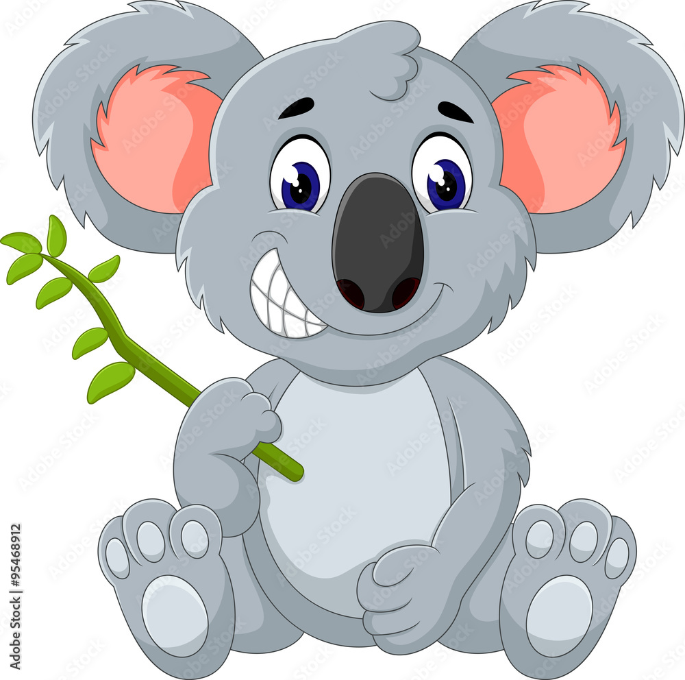 Naklejka premium Cute koala cartoon of illustration 