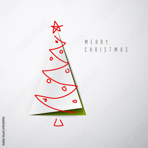 Vector minimalistic Merry Christmas card