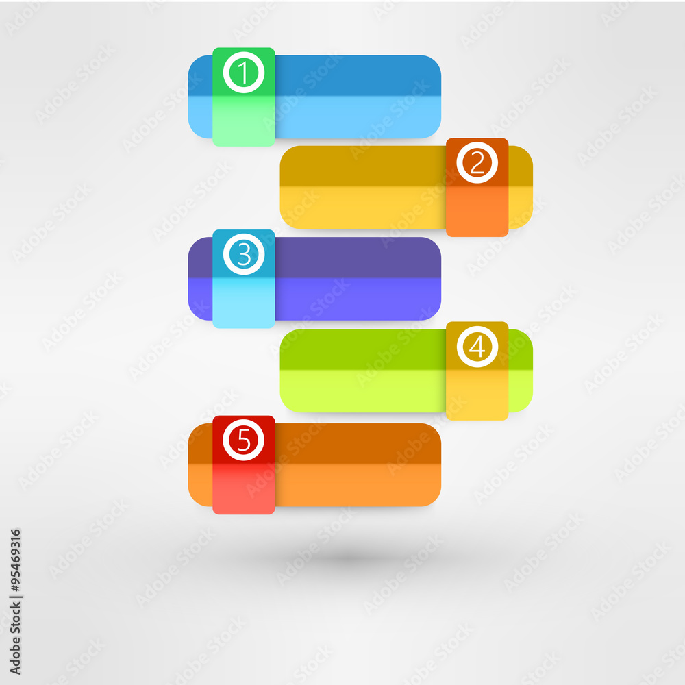 Abstract paper template with striped arrows for infografics