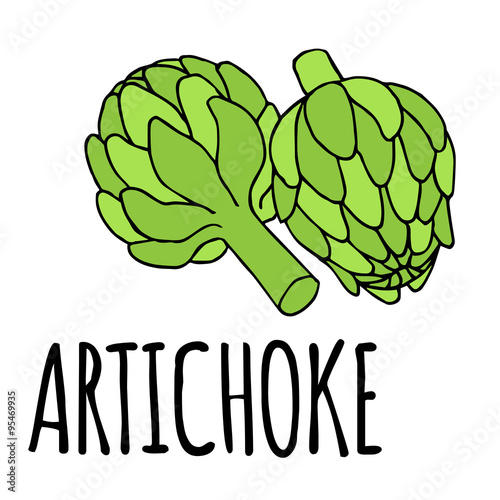 doodle illustration of artichoke