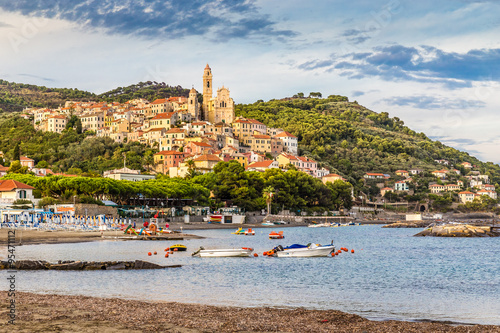 Ancient Town of Cervo During Sunset-Cervo,Italy photo