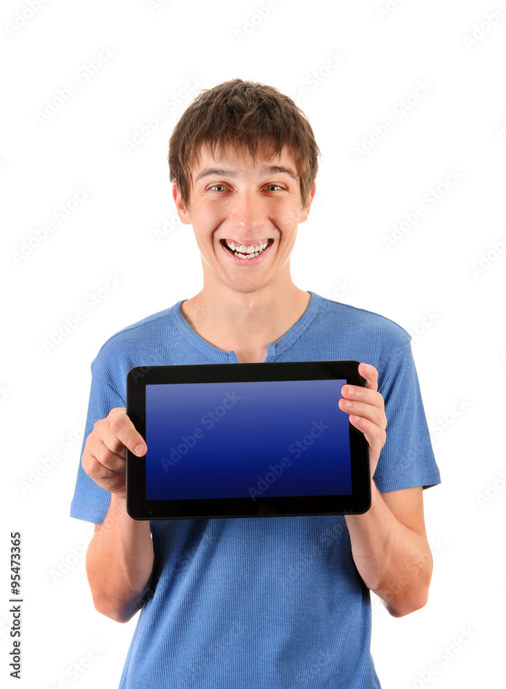 Young Man with Tablet Computer