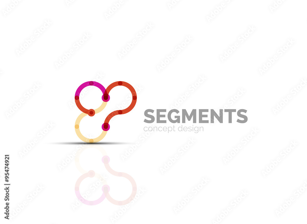 Vector outline minimal abstract geometric logo Vector outline minimal abstract geometric logo