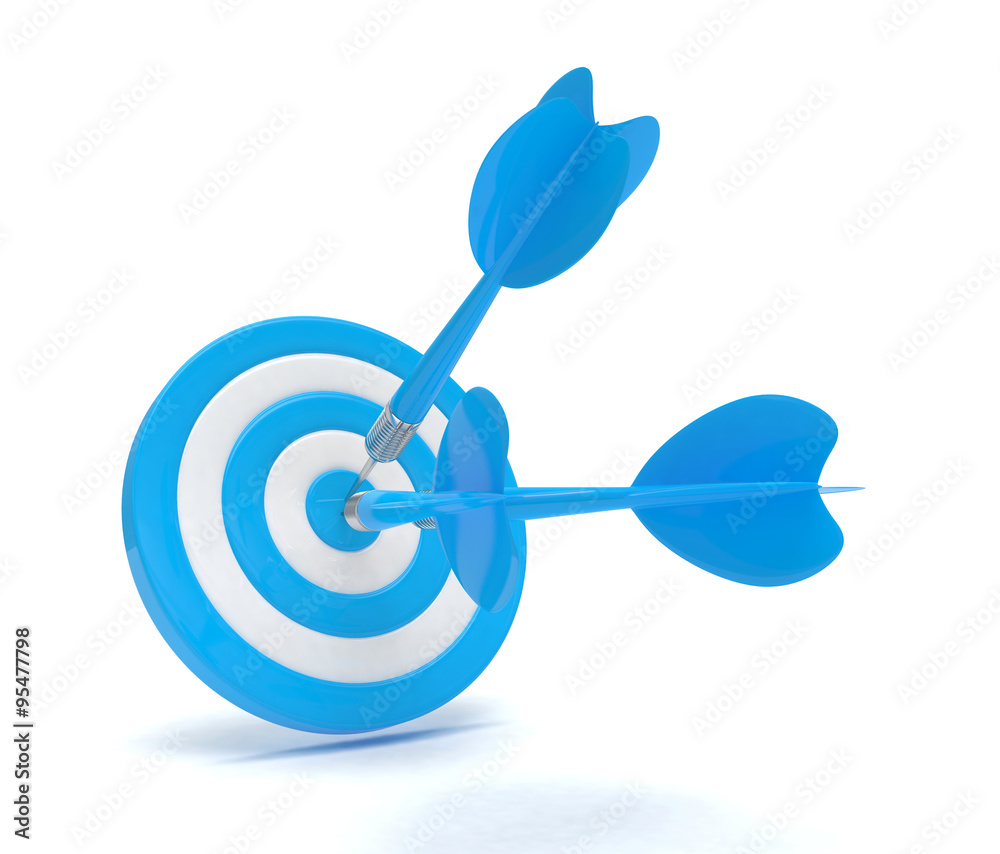 Three arrows darts in center. Three arrows darts in center.