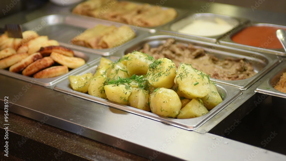 Boiled potato at eatery Boiled potato at eatery