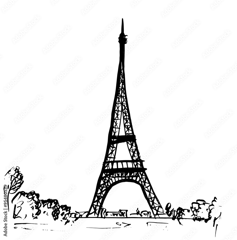 Fototapeta premium Eiffel tower in Paris, France