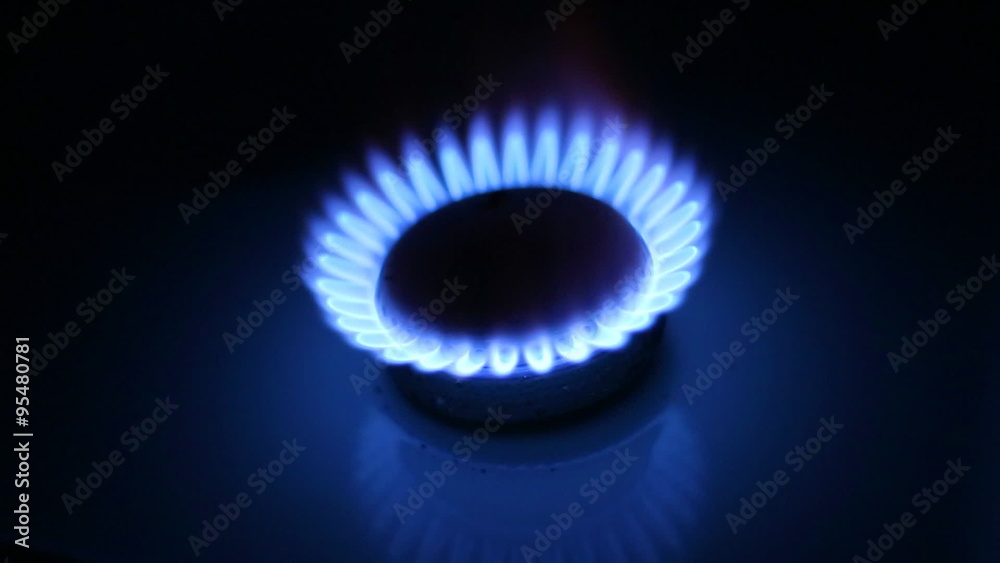 flame from the burner of a gas stove flame from the burner of a gas stove