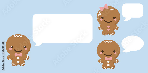 Gingerbread Man Speech Bubble