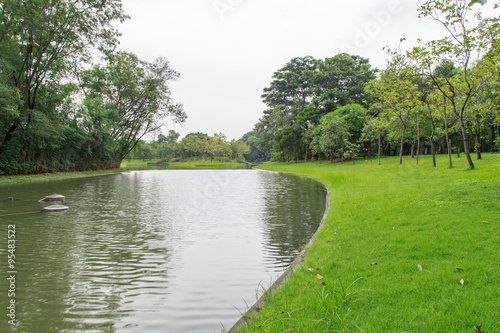 Tropical flower garden in Queen Sirikit Park