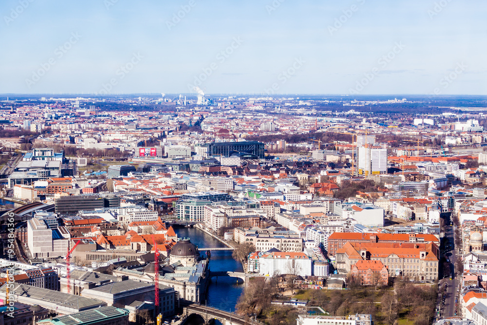 Aerial view of Berlin. Panorama of Berlin