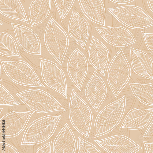 Seamless Autumn leaf pattern. background. Vector illustration