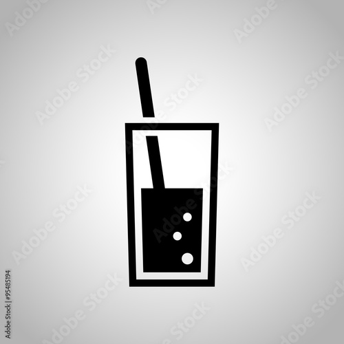 Glass of soda icon