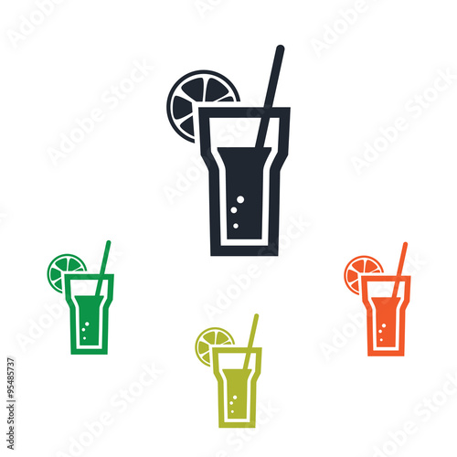 Glass of liquid icon