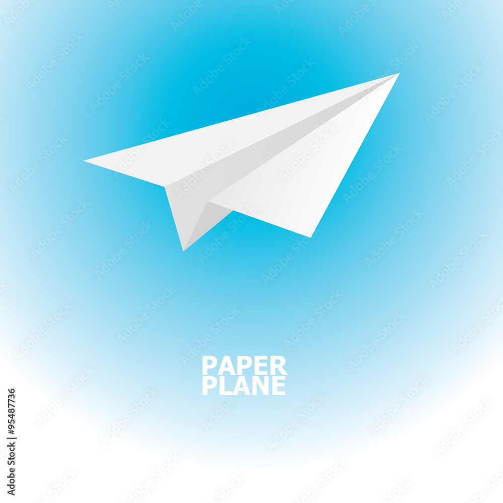 paper airplane in  sky