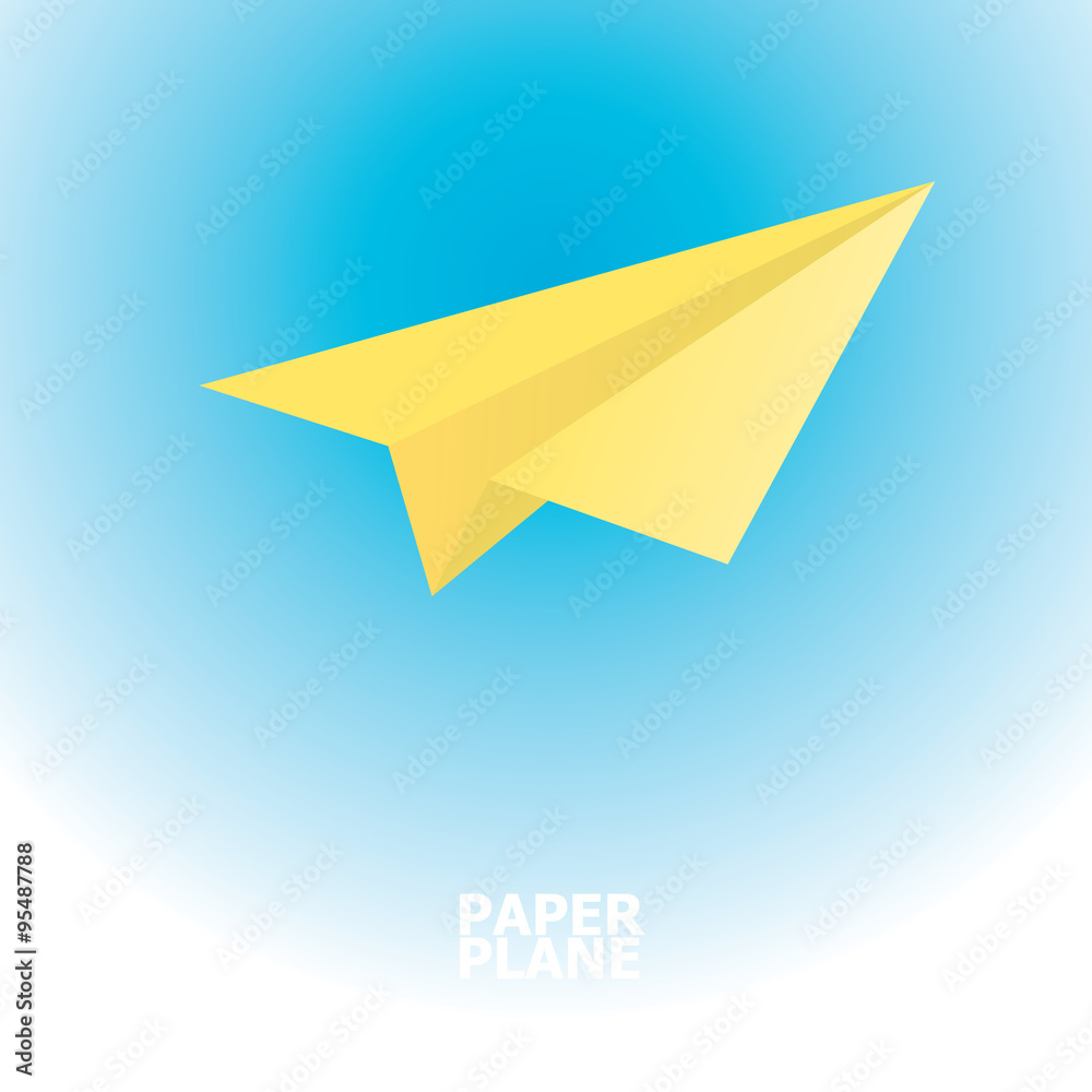 Fototapeta premium paper airplane in sky