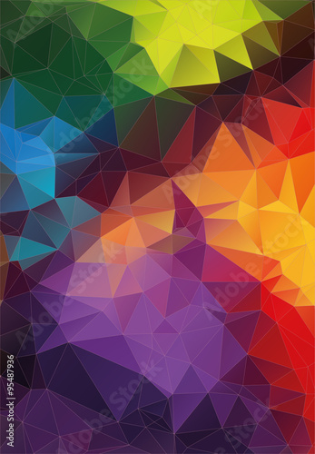 Abstract triangle mosaic colorful background