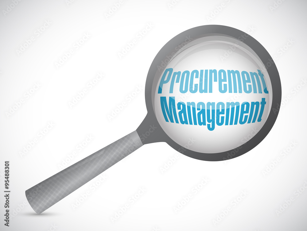Procurement Management review sign concept Procurement Management review sign concept