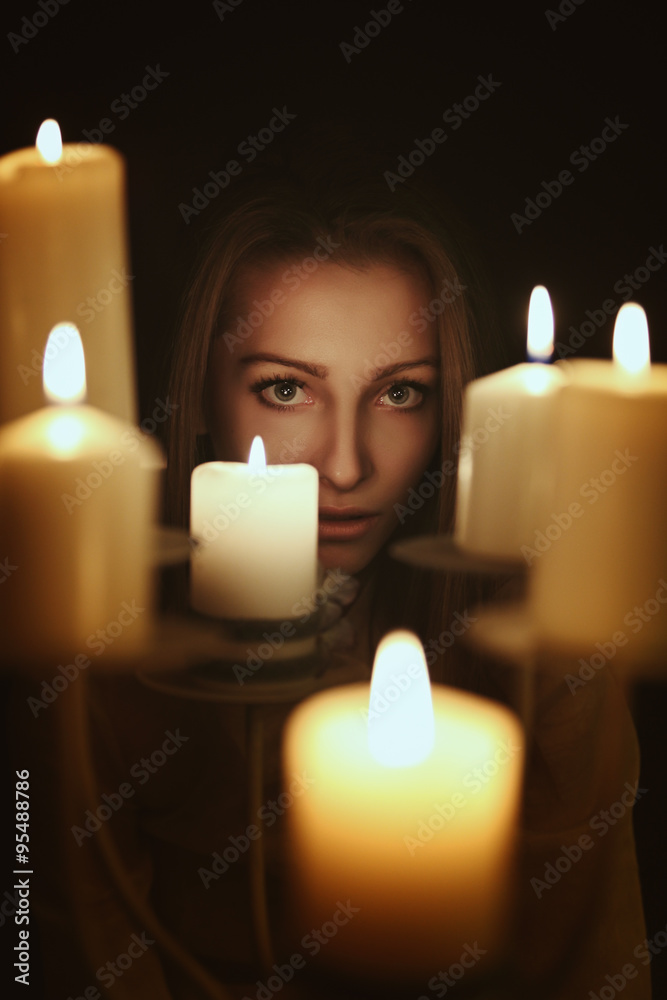 Dark candlelight portrait Dark candlelight portrait