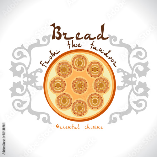 Eastern bread, Halal. Asian pastries from the tandoor. Bakery pr