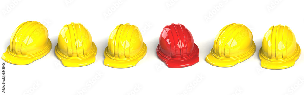 Fototapeta premium bauhelm rot