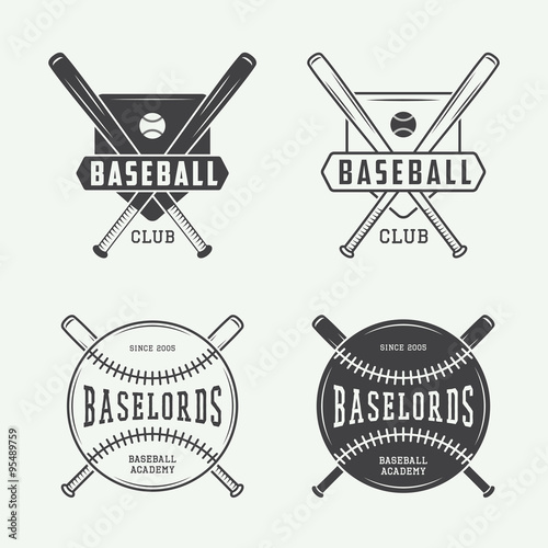 Vintage baseball or sports logo, emblem, badge, label 