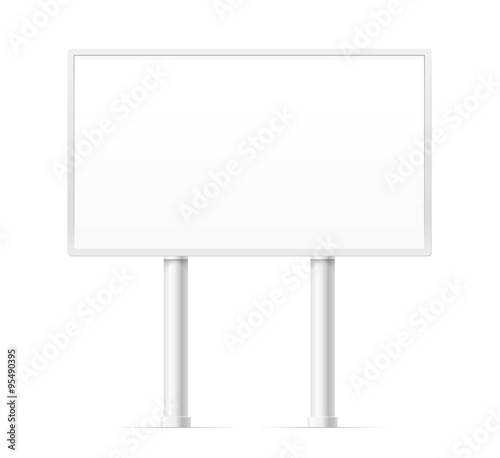 Blank urban advertising board template. Past your content on it
