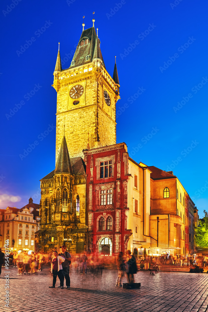 Fototapeta premium PRAGUE,CZECH REPUBLIC- SEPTEMBER 12, 2015:Astronomical Clock(Sta