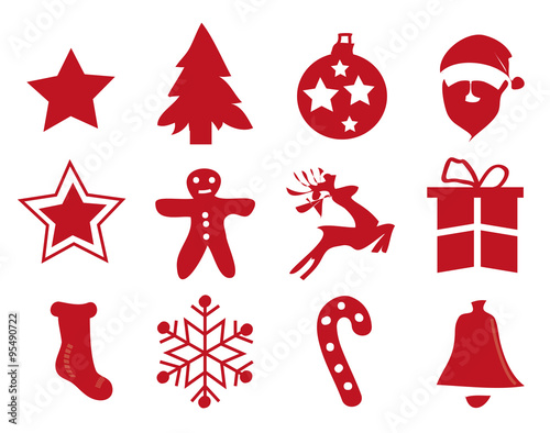 Décorations de Noël suspendus, or, isolé, fond 