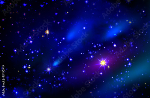 Stars and galaxy space sky night background.