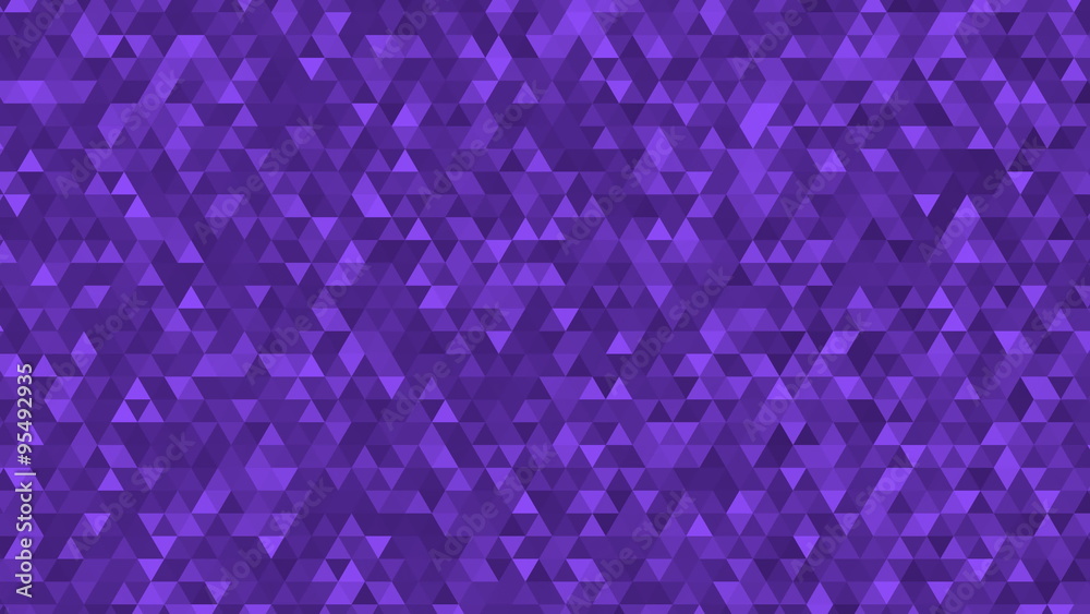 Abstract background with triangles, continuously changing geometric pixel mosaic