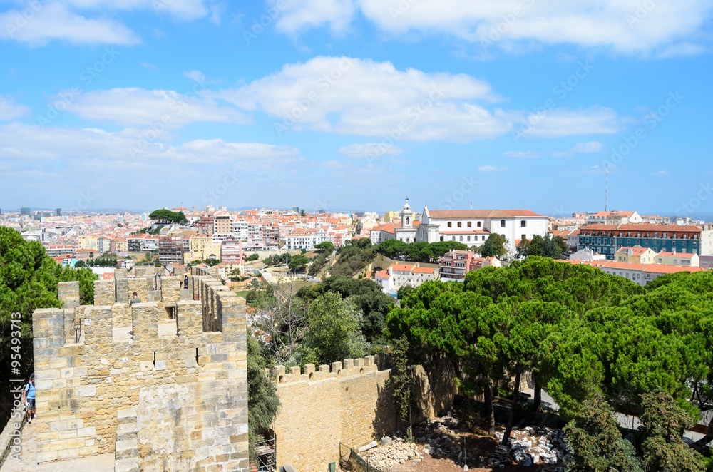 View of Lisbon from Sao Jorge Castle, Portugal, Europe